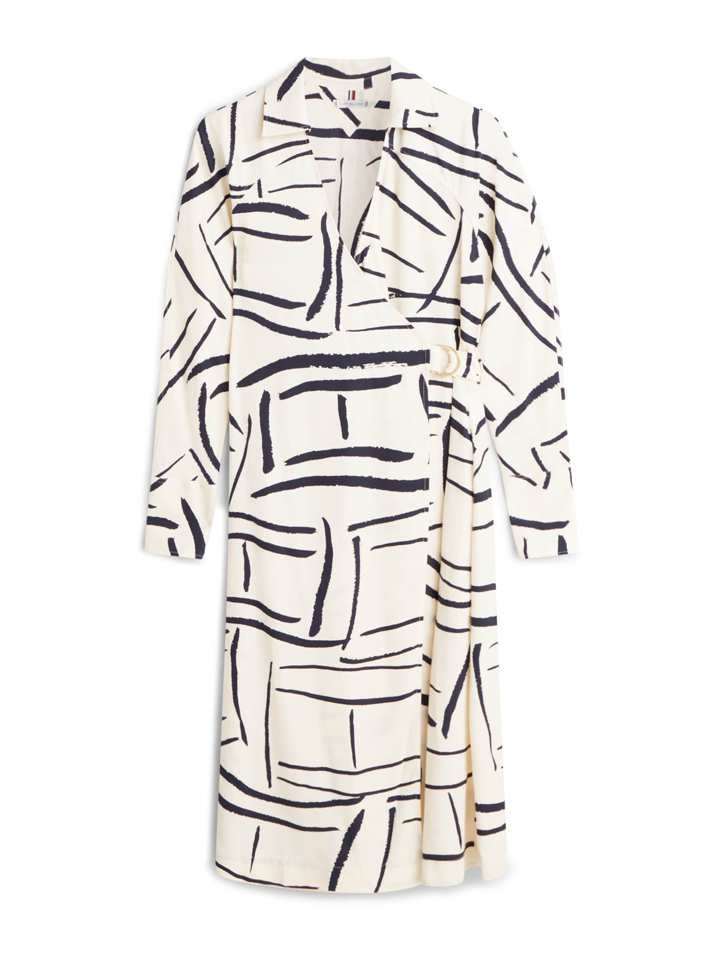 

TOMMY HILFIGER Платье-рубашка из шерсти белого цвета