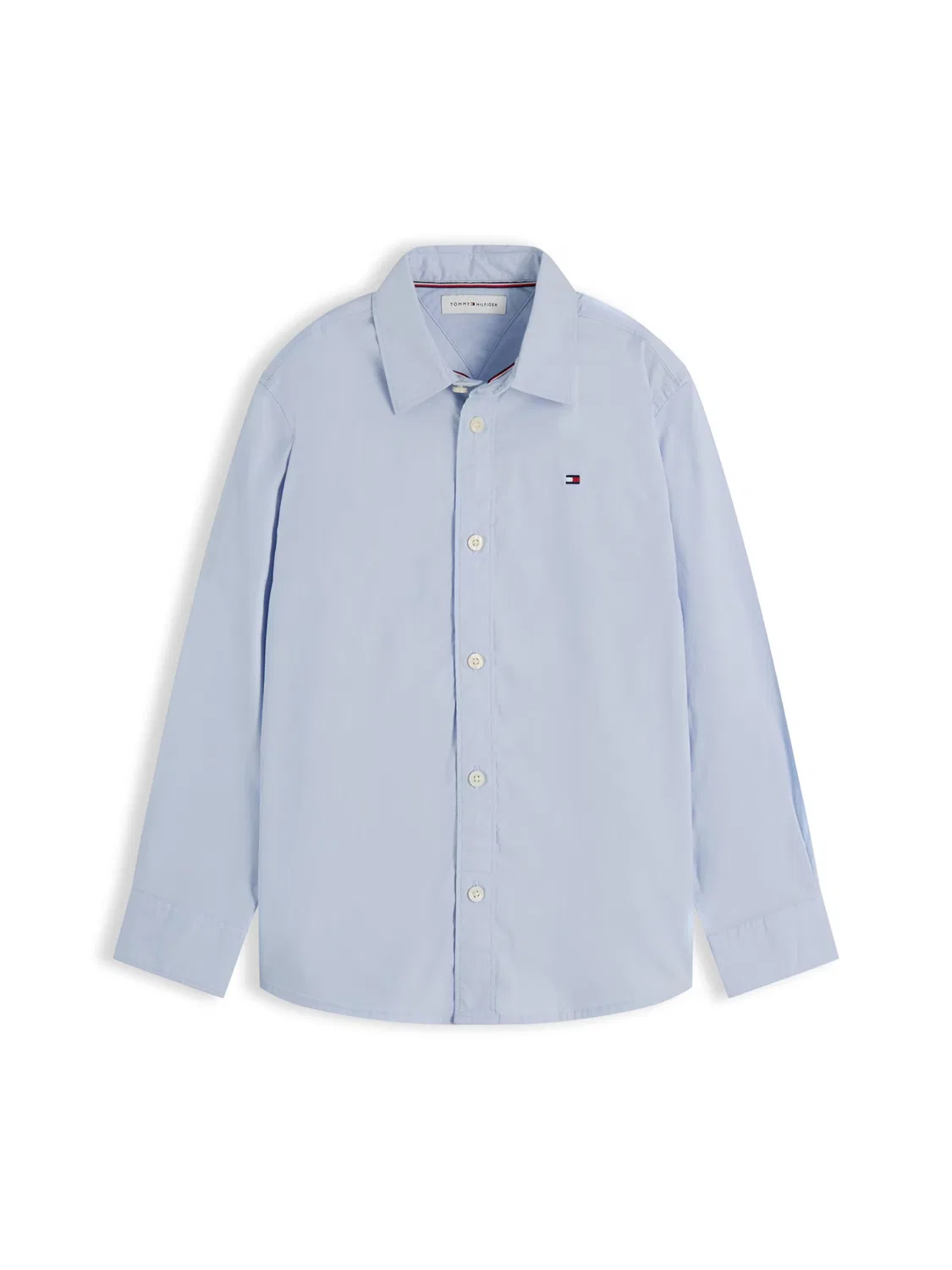 Рубашка на пуговицах Tommy Hilfiger прямого кроя цвет Essential Regular Fit, светло-голубой
