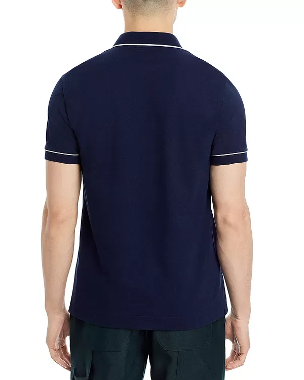 Рубашка-Поло с коротким рукавом и отделкой Lacoste, Navy — фото 4