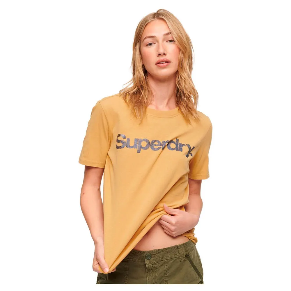 

Футболка Superdry Metallic Core Logo, желтый
