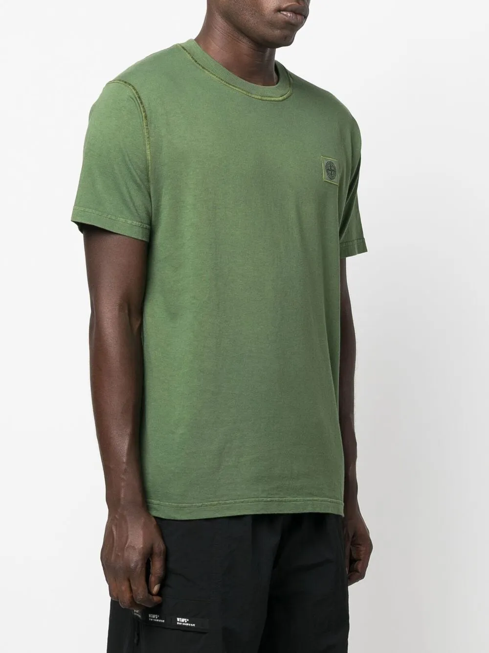 Футболка с нашивкой Compass Stone Island, зеленый — фото 3