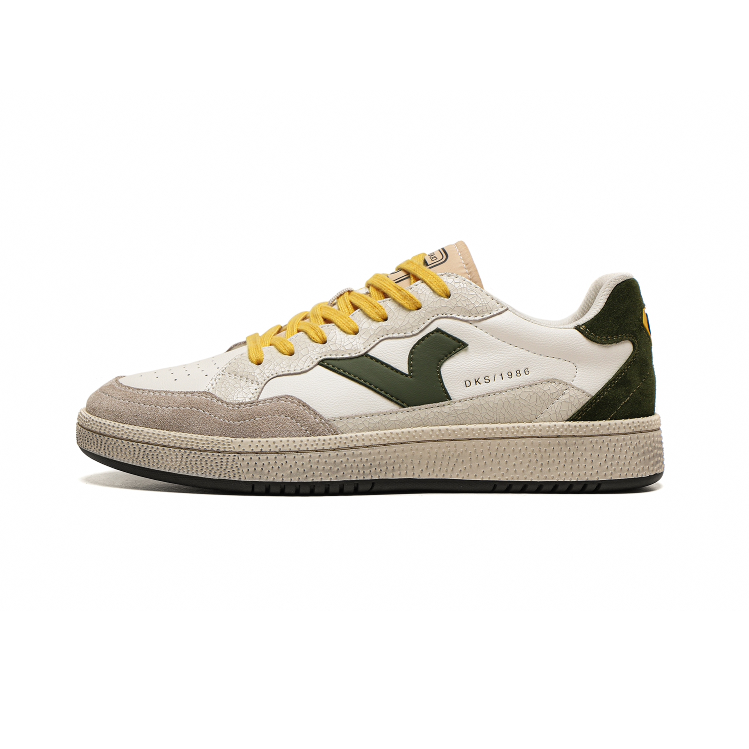 

Износостойкие дышащие низкие мужские кроссовки для скейтбординга Meixi, White Green