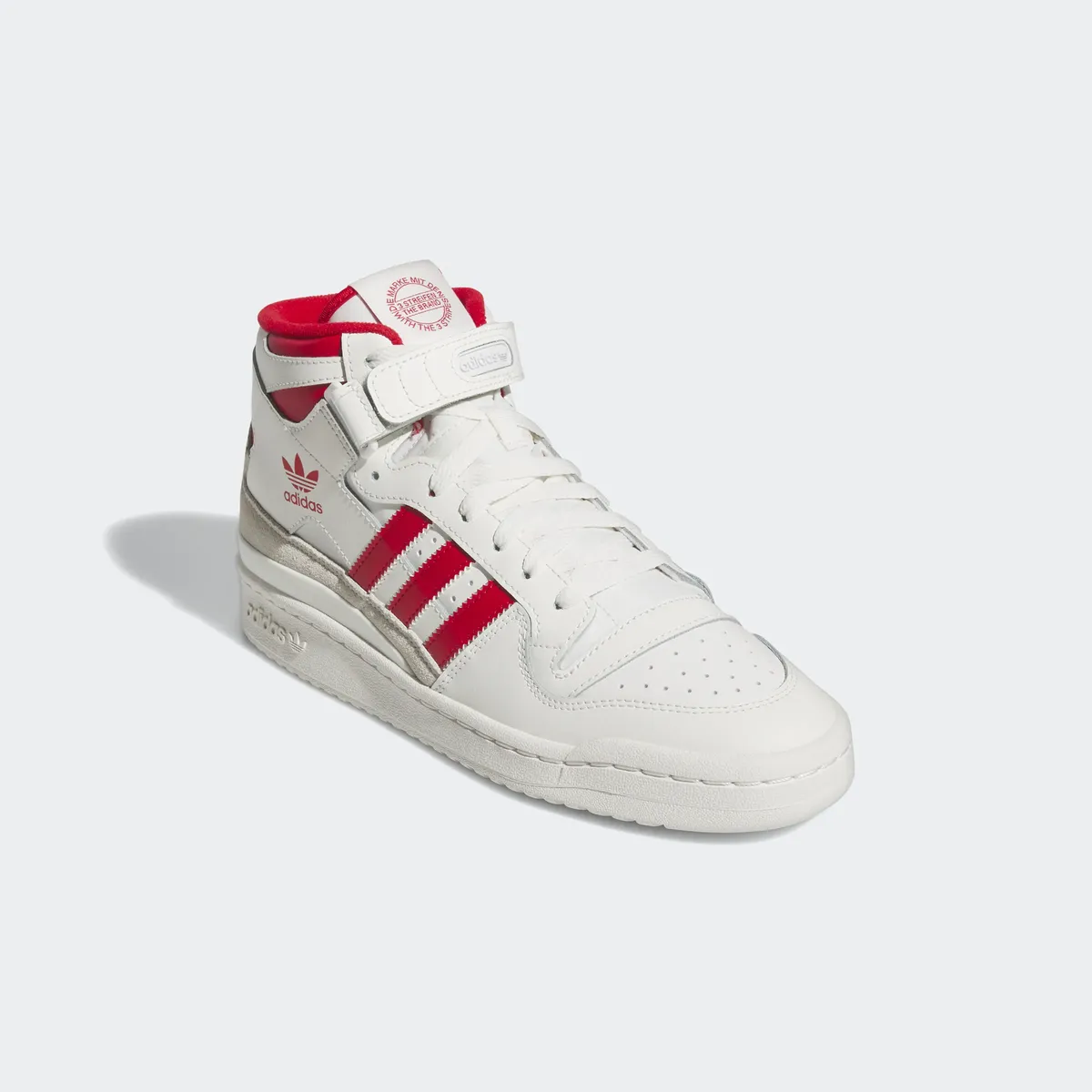 

Кроссовки Adidas Originals "FORUM MID", цвет Cloud White / Better Scarlet / Cloud White