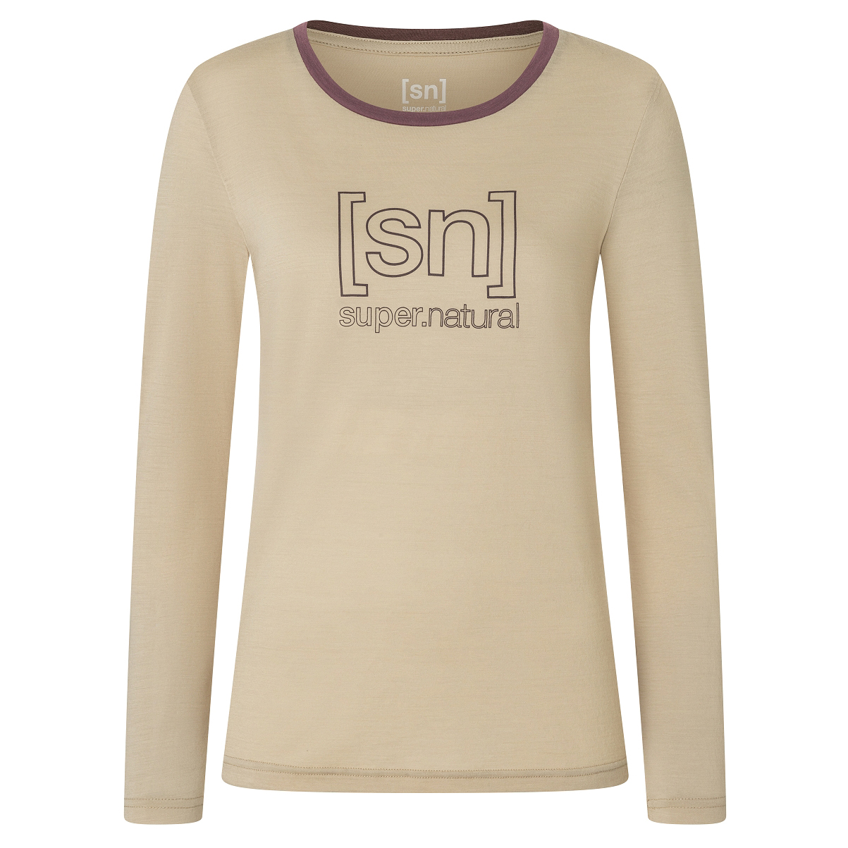 

Лонгслив Super.Natural The Essential Logo L/S, цвет White Pepper/Peppercorn