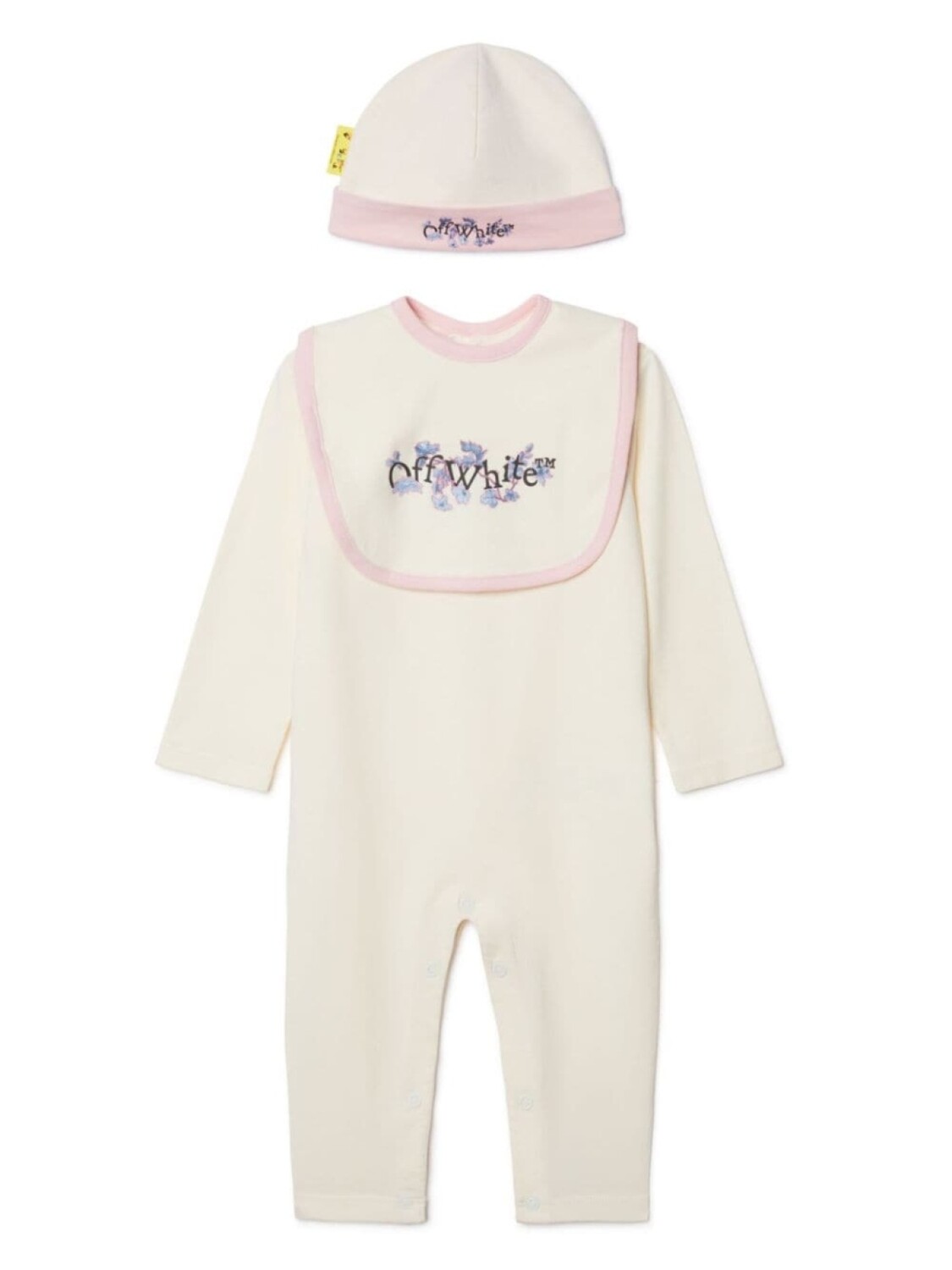 

Off-White Kids комплект Bookish Flowers из трех комбинезонов, нейтральный цвет