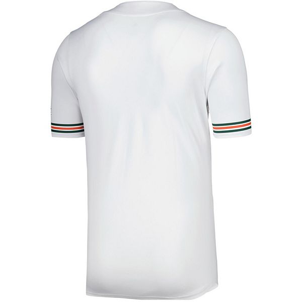 Мужская белая бейсбольная майка miami hurricanes replica Adidas — фото 4