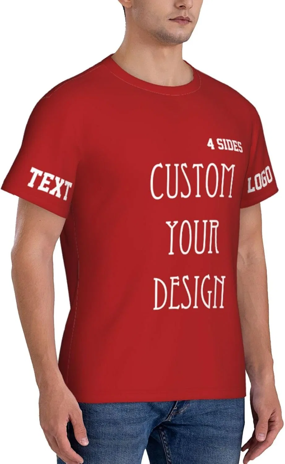 Футболка с принтом, Polyester, Red — фото 4