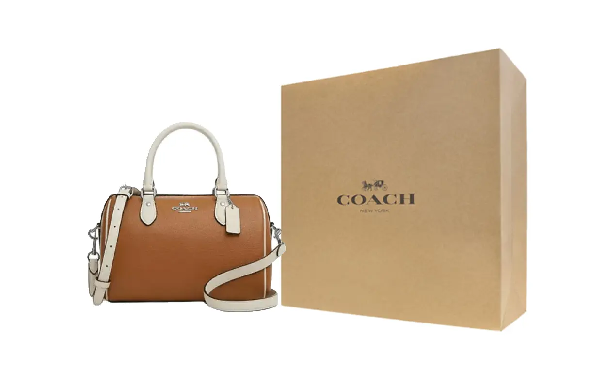 

Coach Женская сумка через плечо Rowan Litchi Grain Leather Crossbody One Shoulder Handbag Medium, коричневая