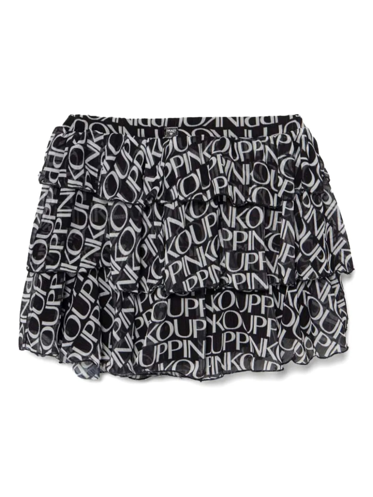 

Юбка Pinko Kids с принтом логотипа, черный
