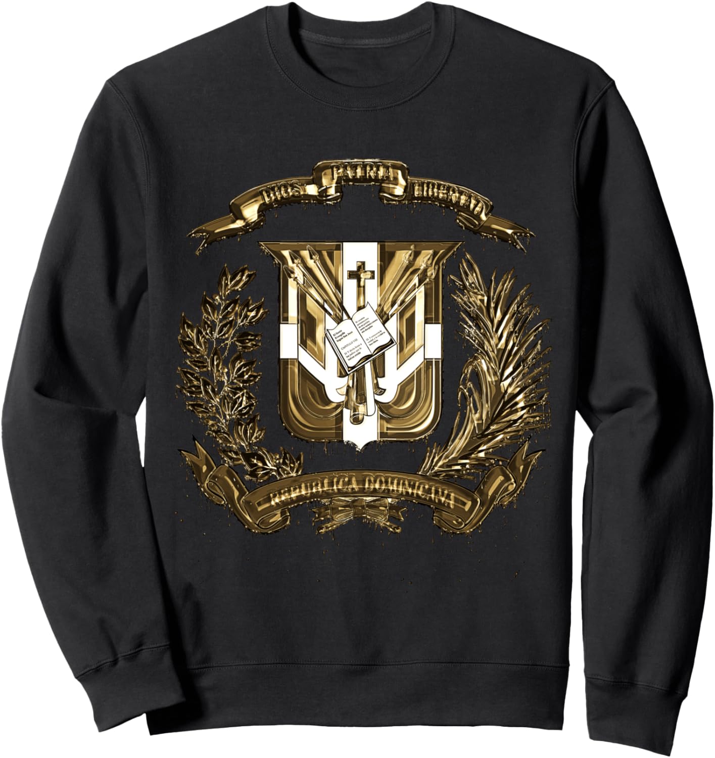 

Эмблема флага Доминики, толстовка с символикой Доминиканской Республики Pride Dominican Flag Emblem Heritage, черный