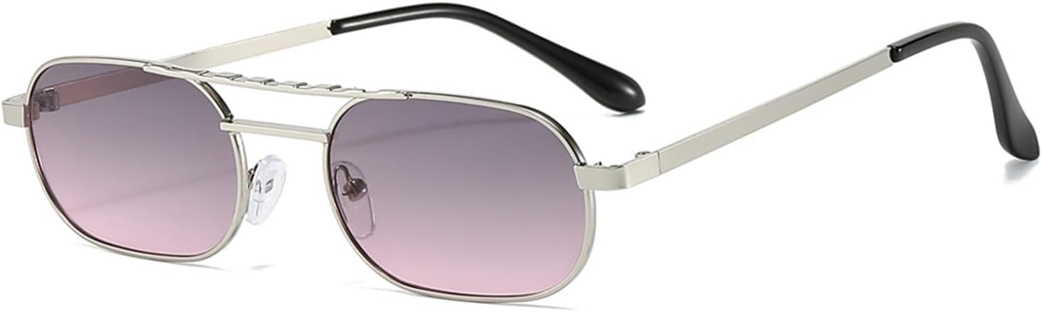 

Хелена Сексуальные маленькие квадратные женские солнцезащитные очки с двойной оправой, дизайнерские, модные, роскошные, в металлической оправе, черные с синим оттенком helena, C5