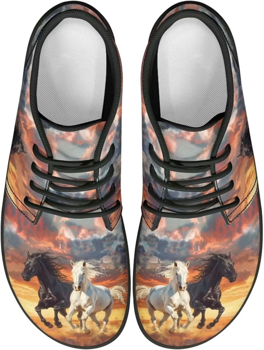 

Конные кроссовки для женщин и мужчин, слипоны, низкие, из ПУ-кожи, для ходьбы Ecaestolph, белый