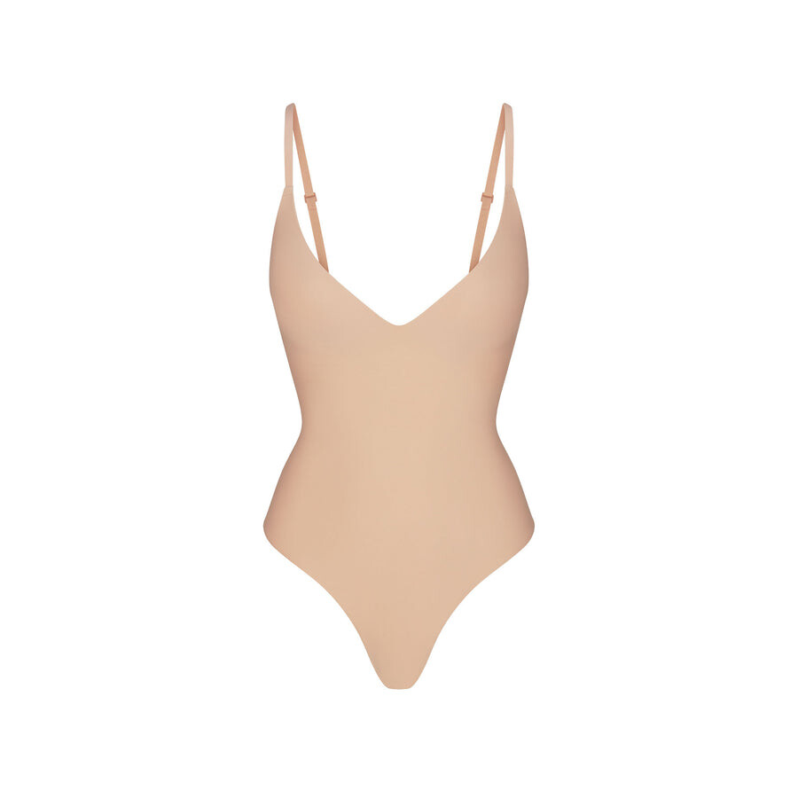 

Боди push-up thong SKIMS Skims Body, цвет Clay