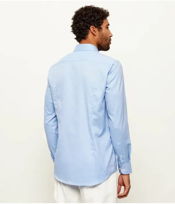 H-Hank-S-Kent-C1-232 футболка slim fit Boss, небесно-голубой — фото 3