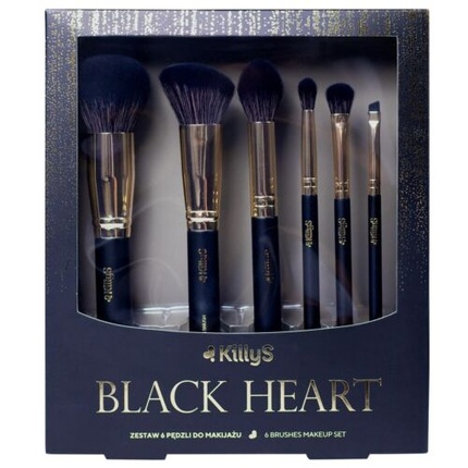 

Набор кистей для макияжа Black Heart из 6 предметов KillyS