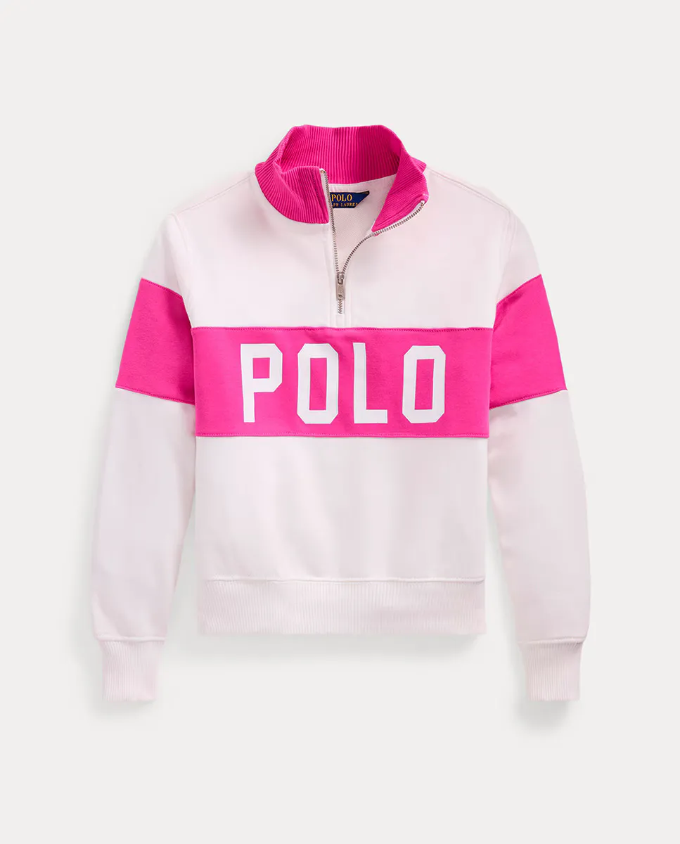 

Девичий свитшот на молнии и логотипе Polo Ralph Lauren, цвет Rosa