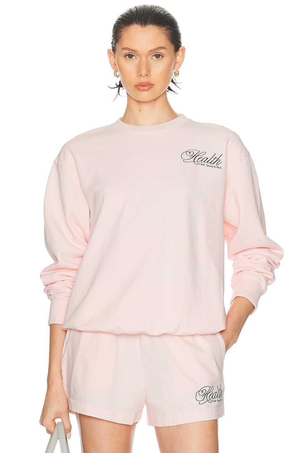

Health Script Crewneck Свитшот Sporty & Rich, Pink Dolphin