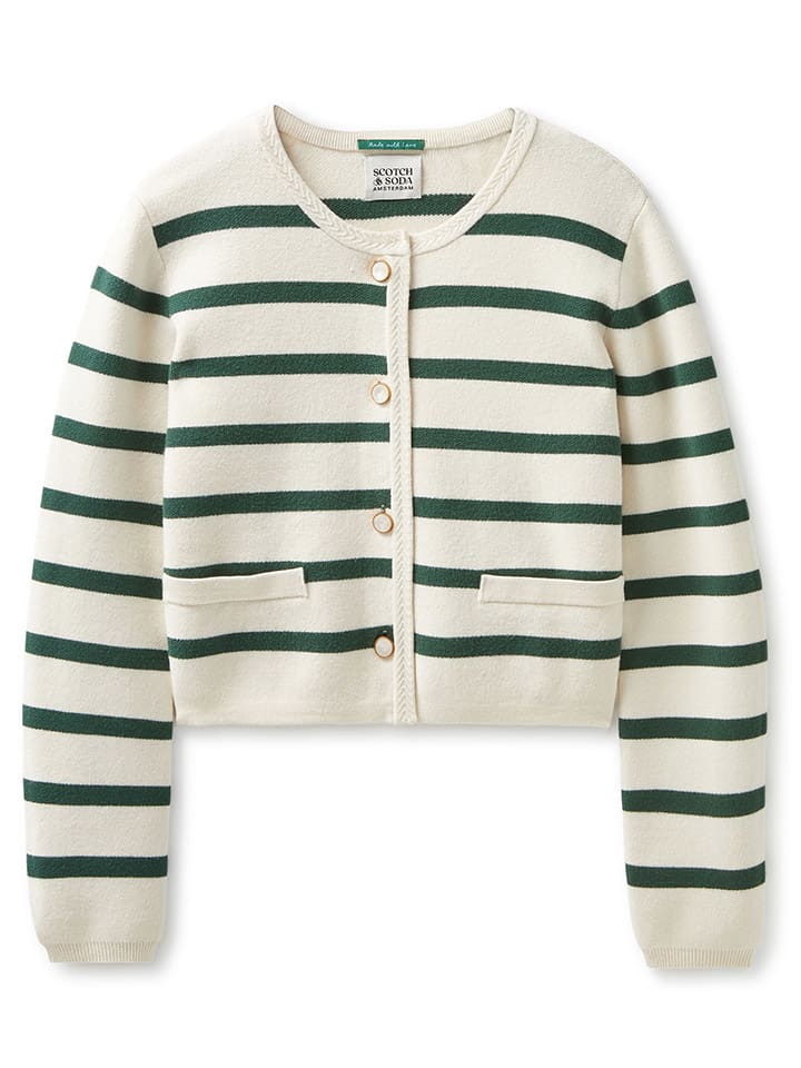 

Кардиган Scotch & Soda, цвет creme/grün