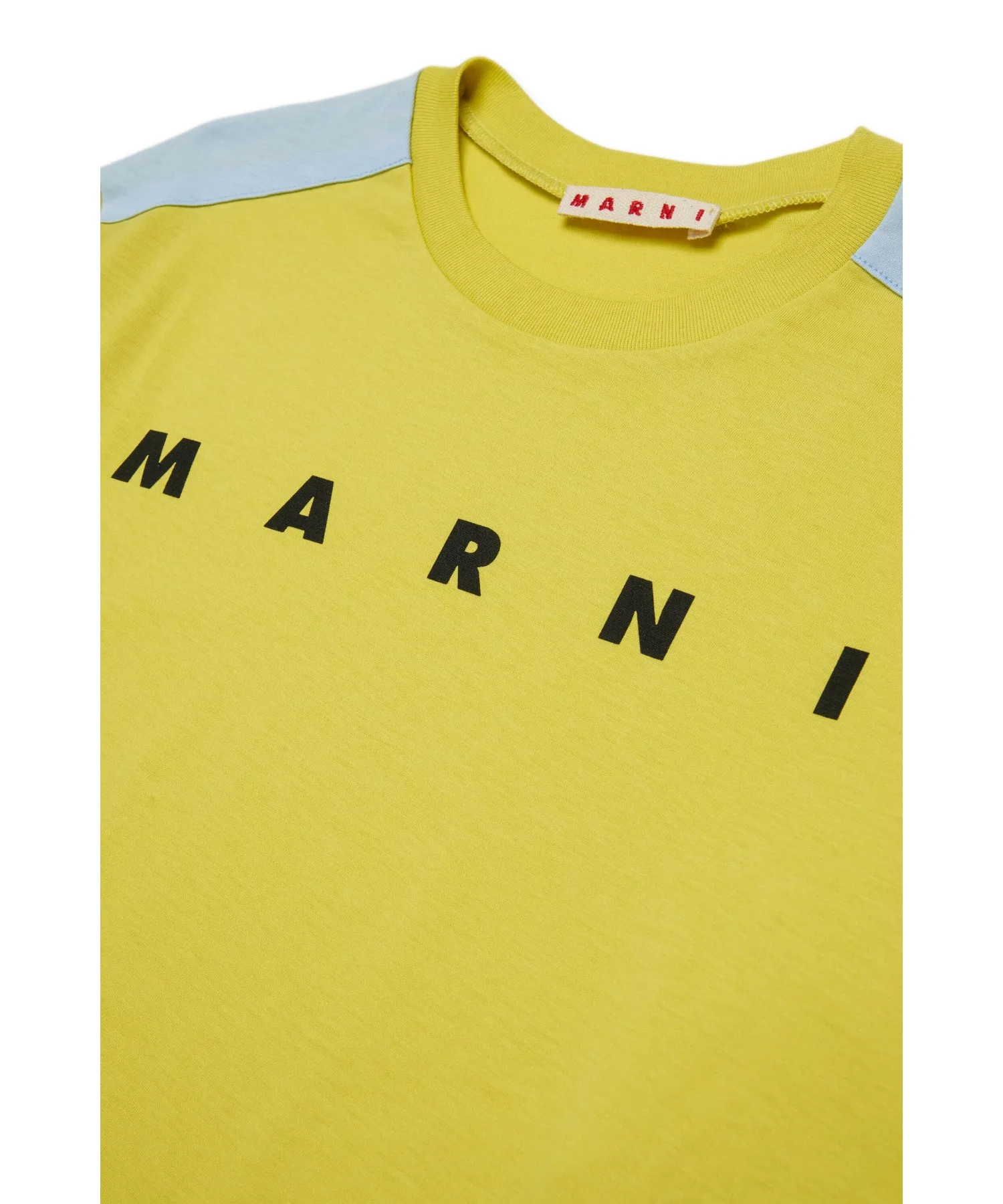 Детская футболка с длинным рукавом MARNI с логотипом жёлтая — фото 4