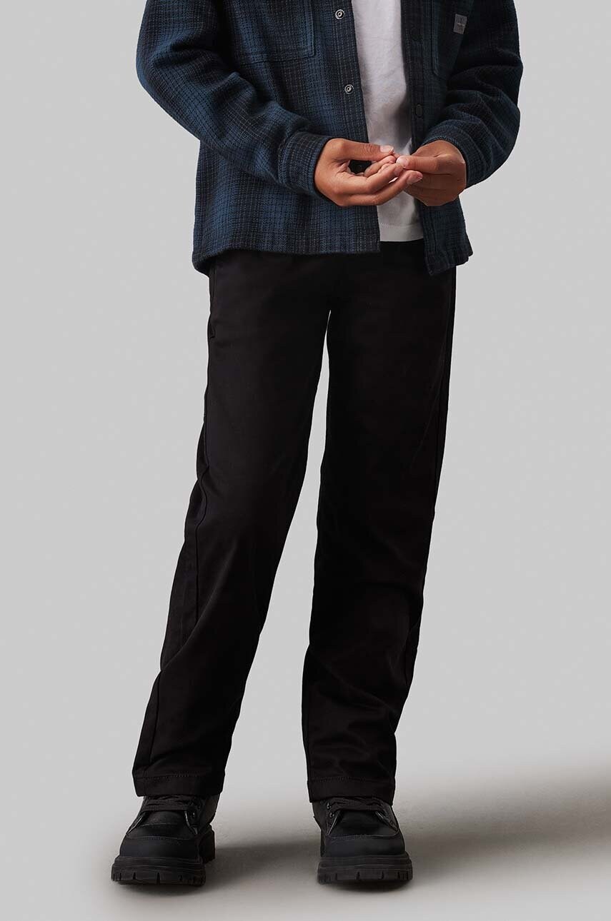

Детские хлопковые брюки CEREMONY STRAIGHT Calvin Klein Jeans, черный