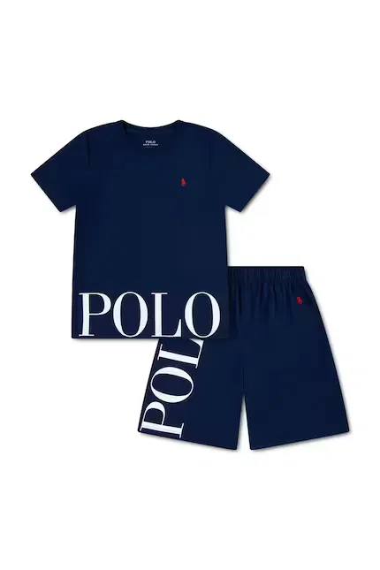 Пижама детская с принтом Polo Ralph Lauren, синий