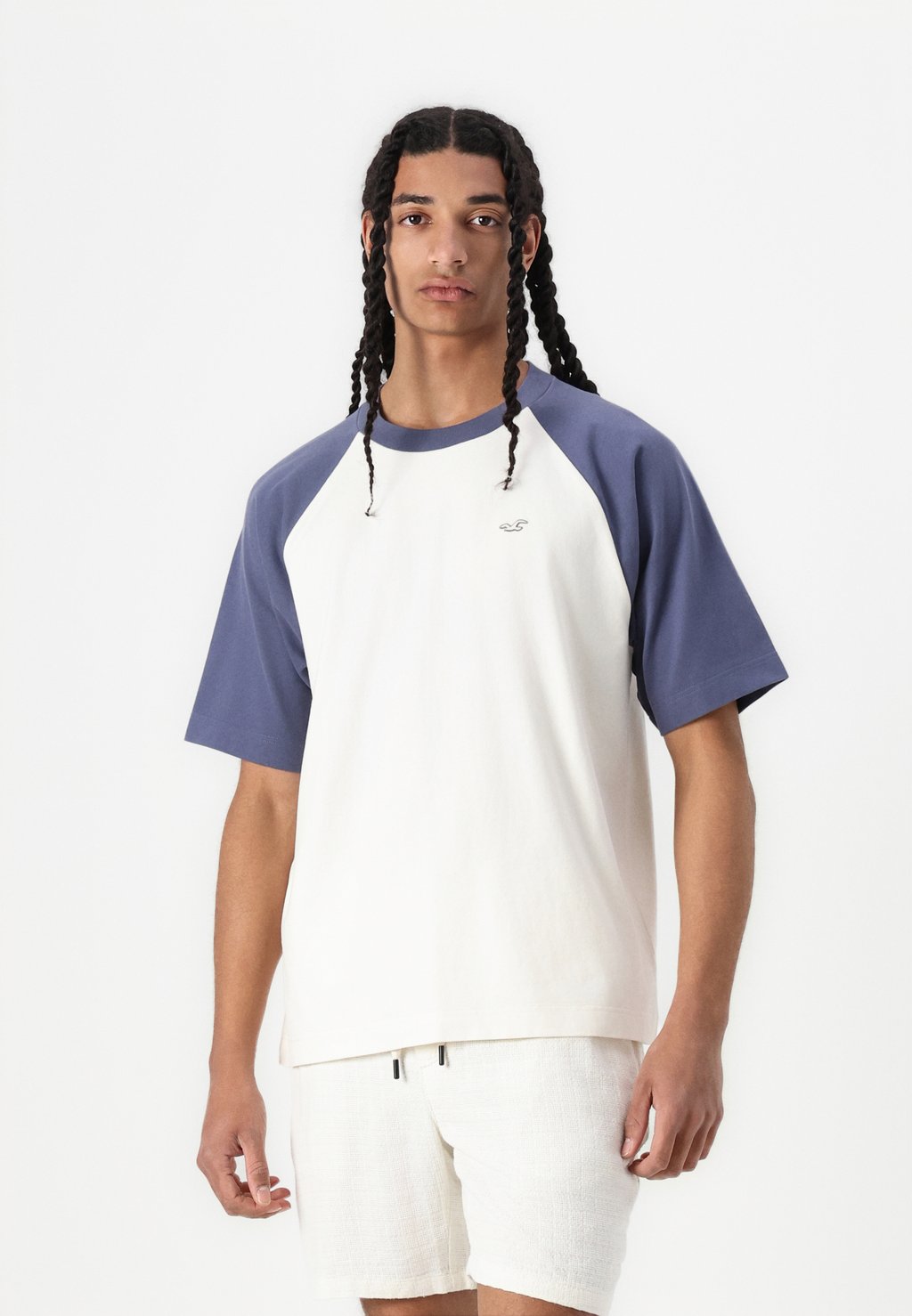 

Базовая футболка BOXY Hollister Co., темно-синий