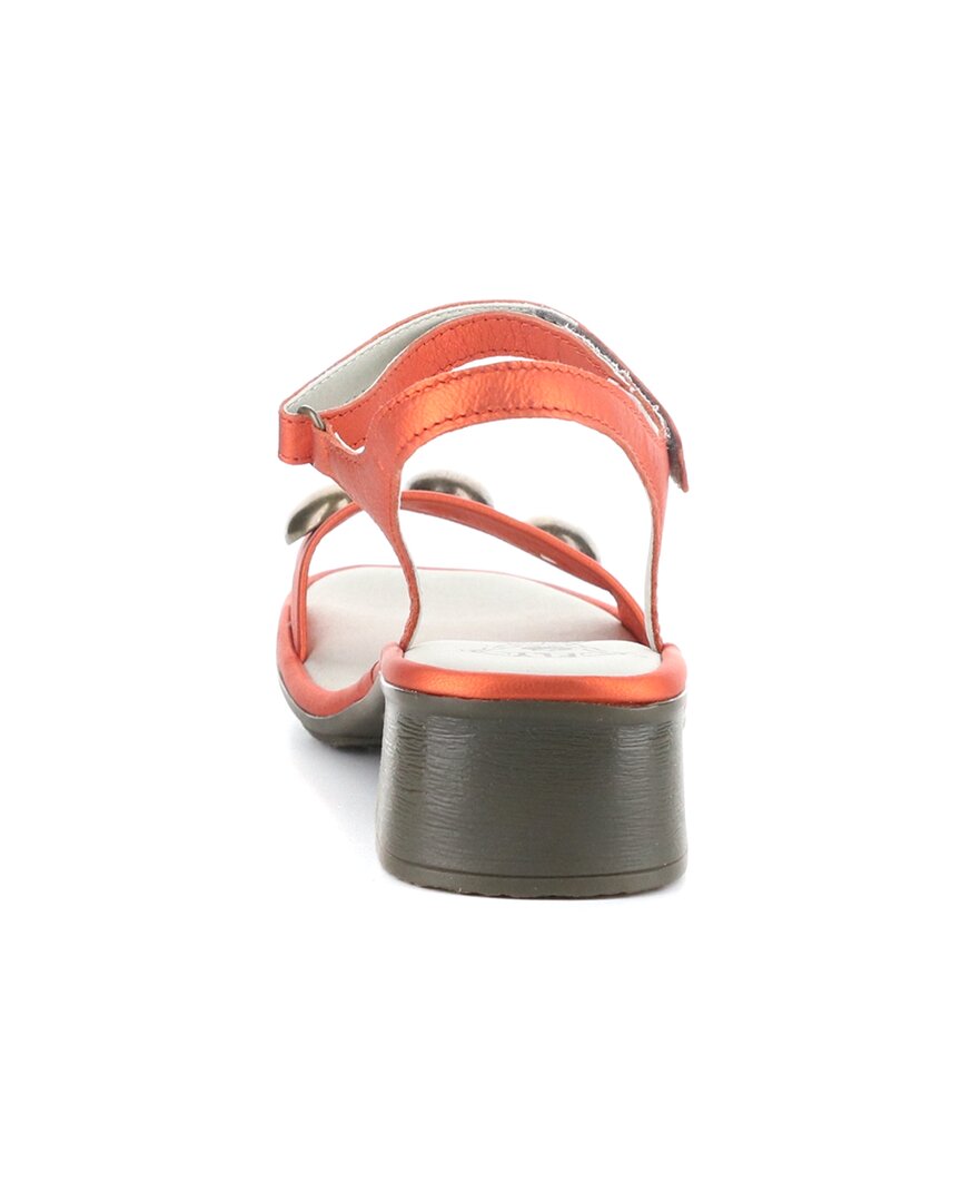 FLY London Exie Leather Sandal, красный — фото 3
