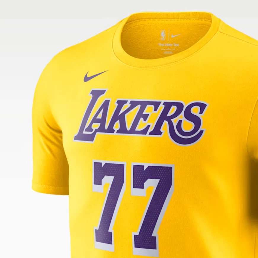 Футболка Nike NBA с круглым вырезом желтая — фото 4