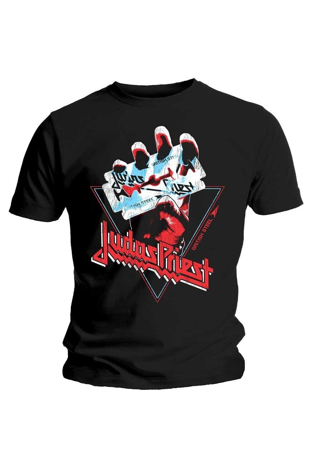 

Хлопковая футболка с треугольными чашками British Steel Judas Priest, черный