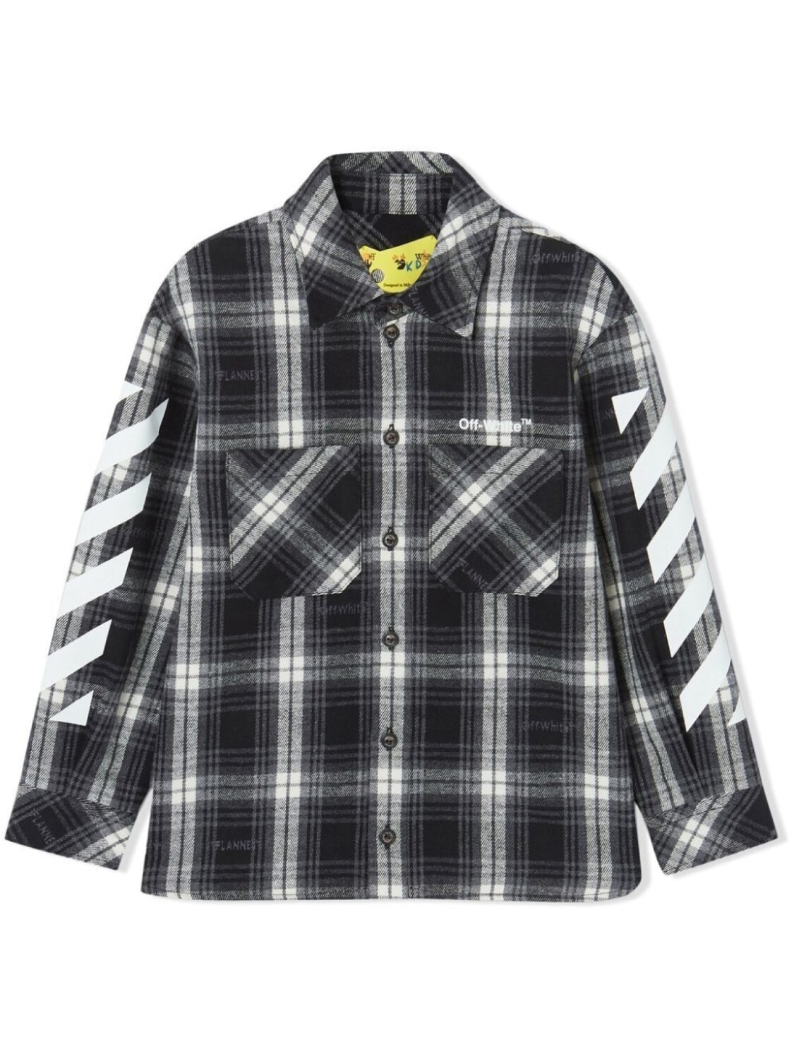 

Off-White Kids рубашка в клетку, черный