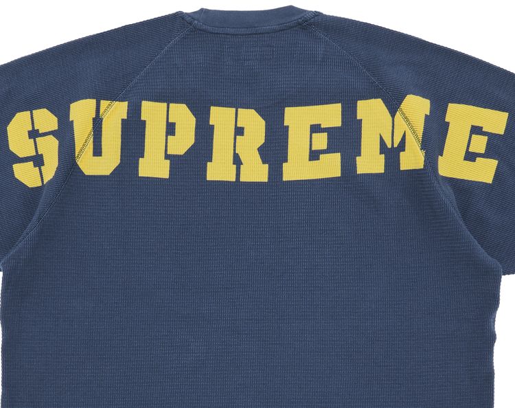 Футболка с коротким рукавом Supreme Stencil Thermal Short-Sleeve Top, синий — фото 3