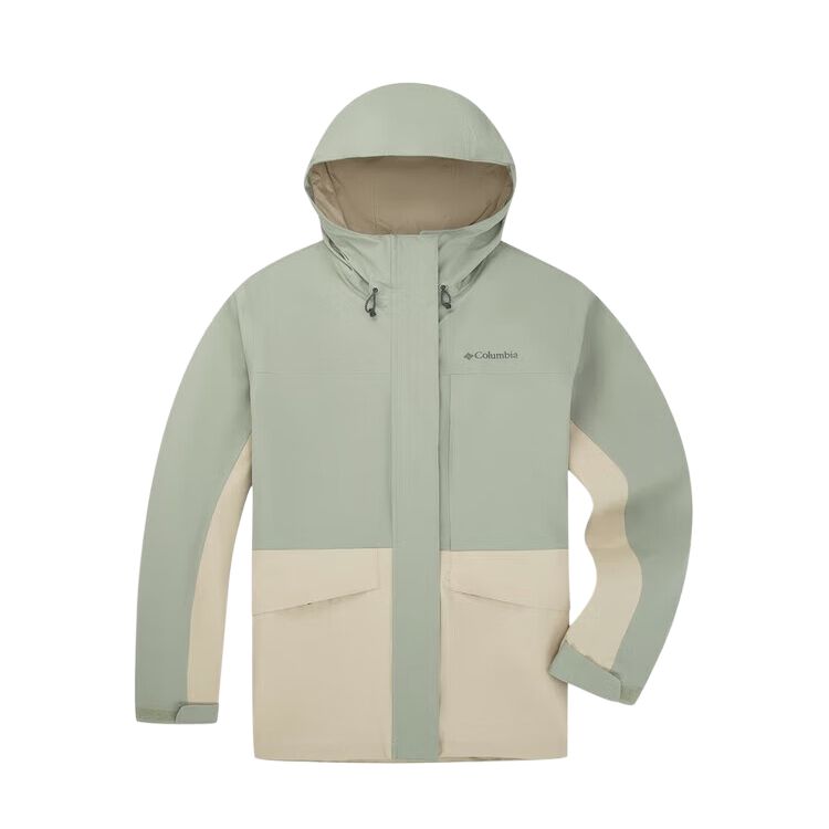 

Columbia Женская ветровка для походов водонепроницаемая дышащая термоотражающая, 349/Matcha Green & Oat White