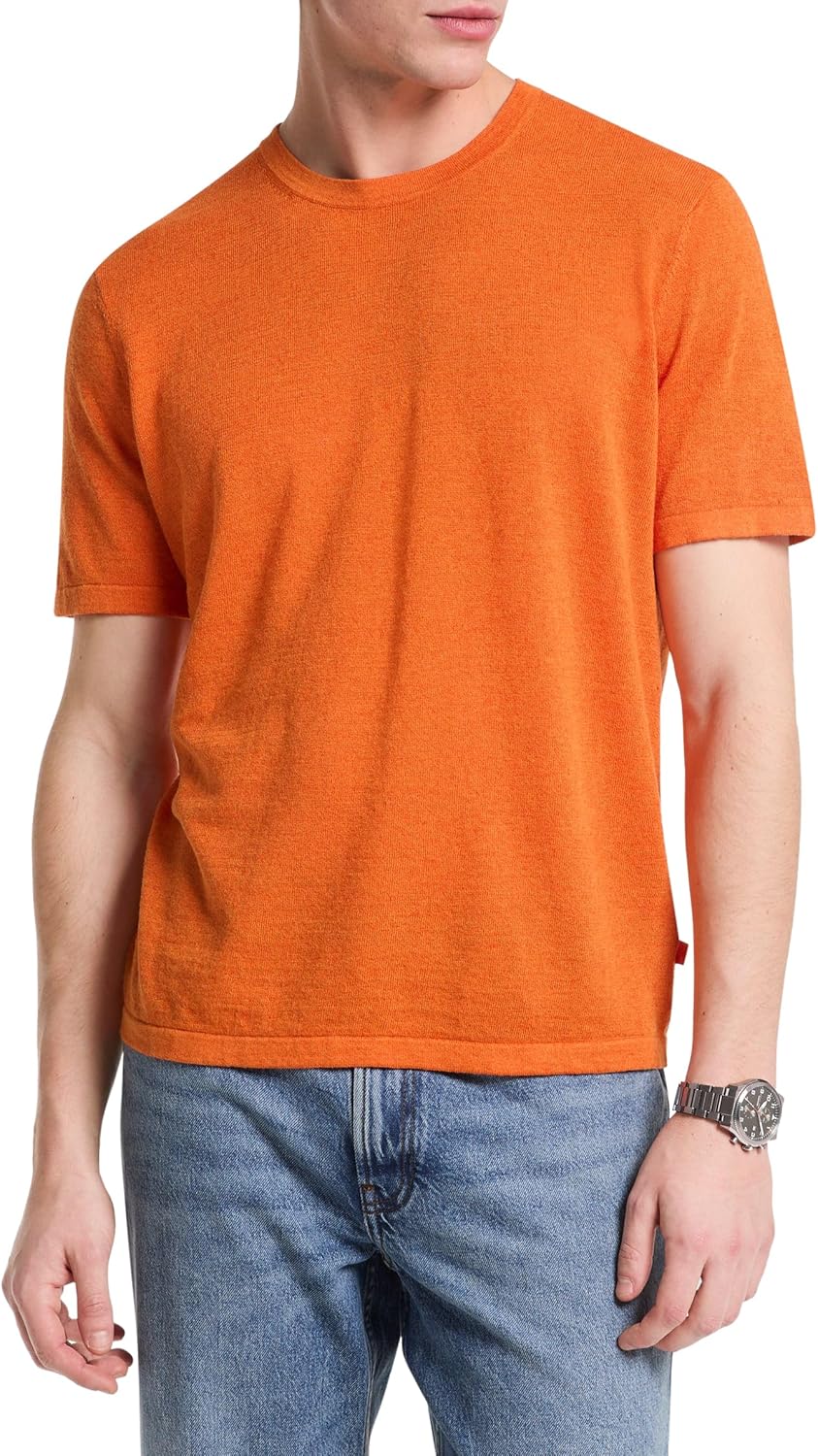 

Michael Kors мужская короткая футболка из льна и хлопка, Lorange, Оранжевый, Michael Kors мужская короткая футболка из льна и хлопка, Lorange