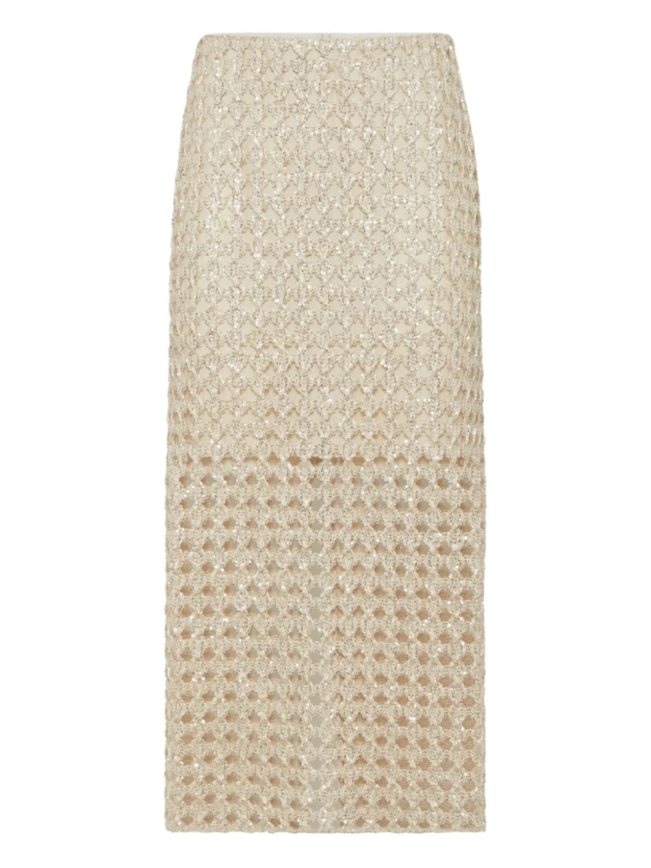 

Brunello Cucinelli юбка миди с перфорацией, нейтральный