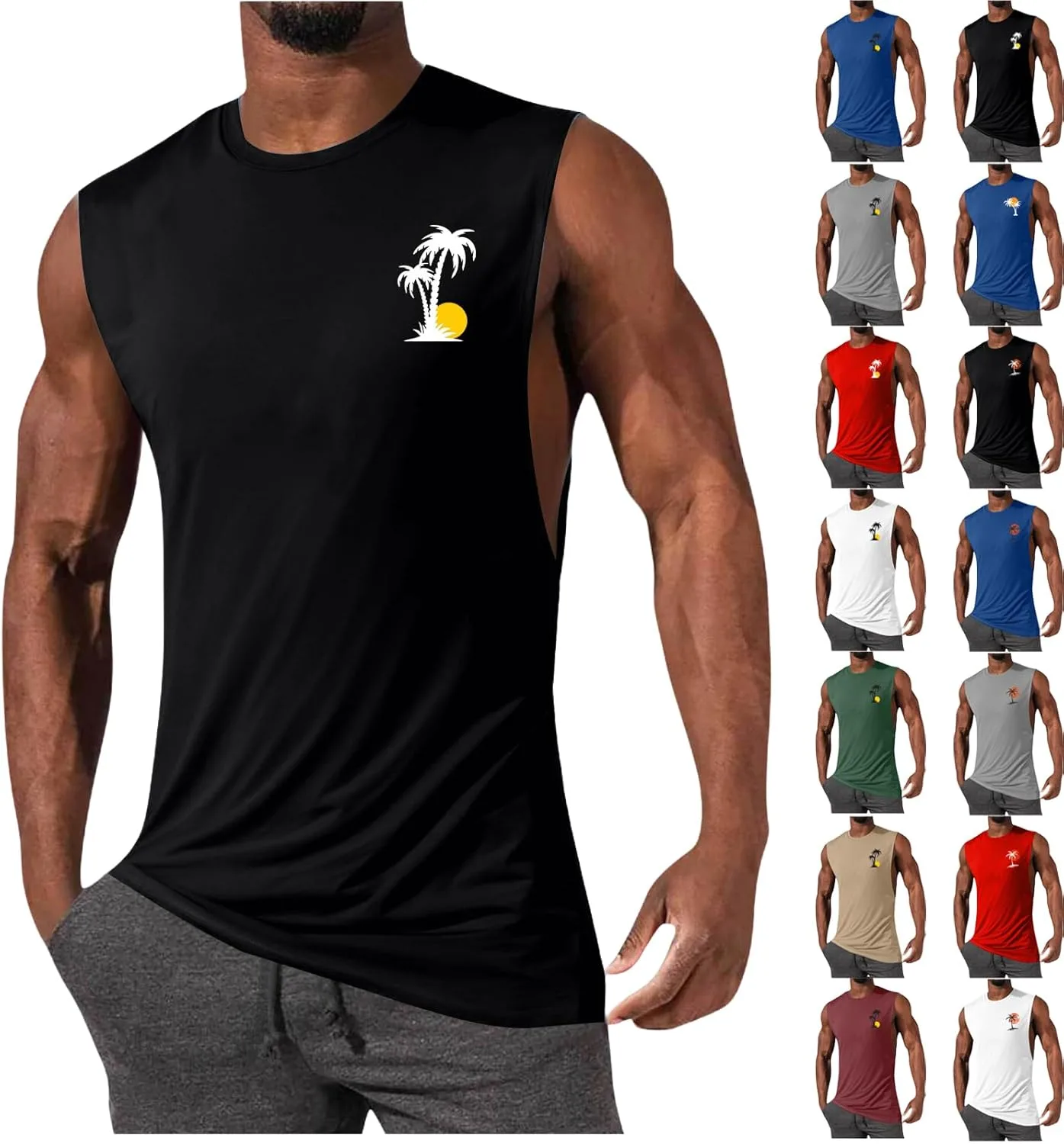 

Мужская майка с тропическим принтом