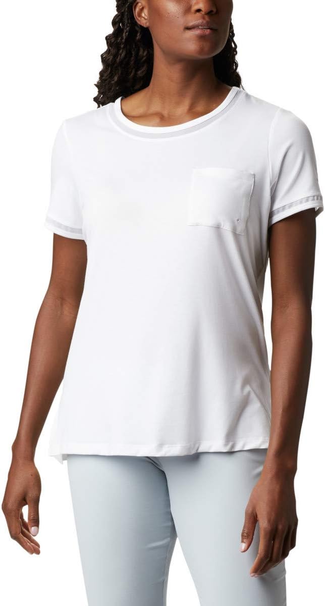 

Женская футболка Columbia Slack Water Knit Pocket, White, Белый, Женская футболка Columbia Slack Water Knit Pocket, White