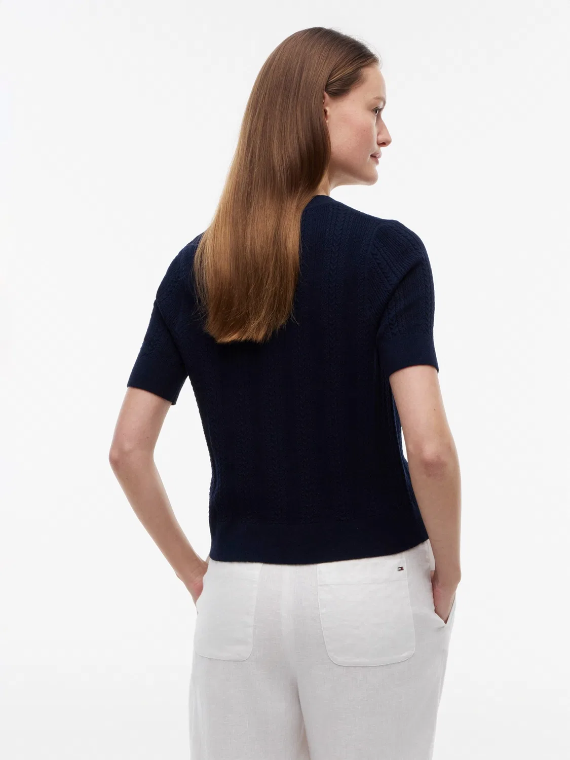 Вязаный кардиган 'SUMMER CABLE' Tommy Hilfiger, Dark Blue — фото 3