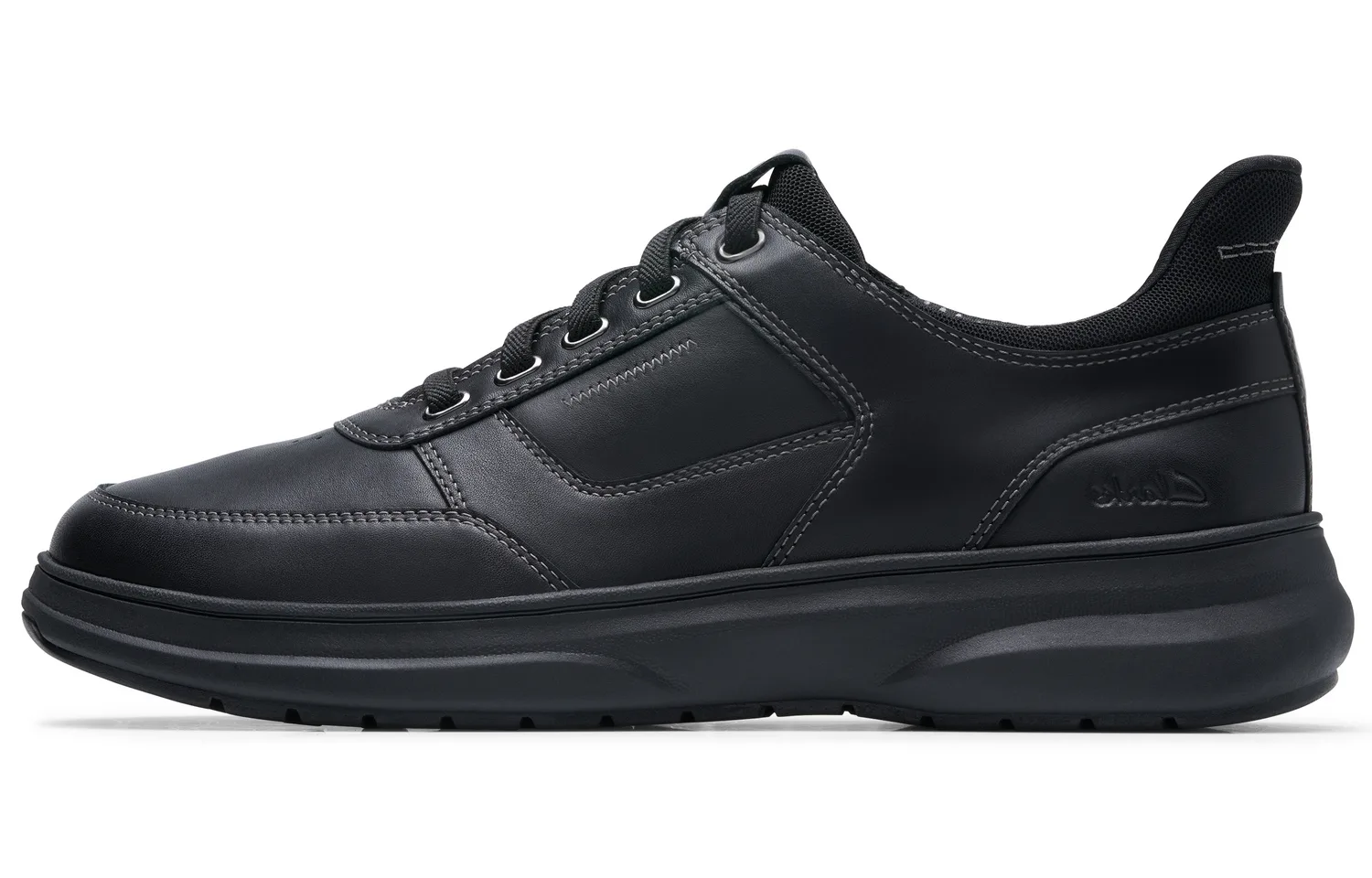 Кроссовки мужские низкие повседневные из коровьей кожи Clarks, черный 2 61844158