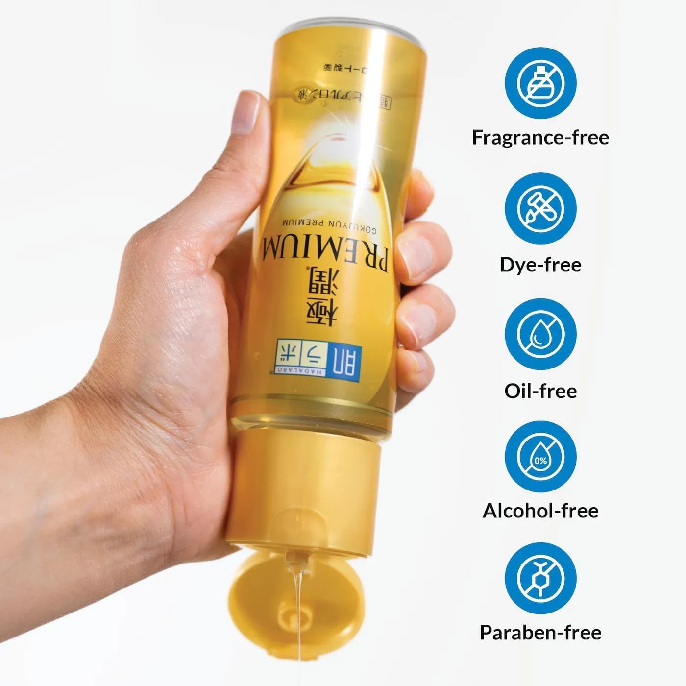 Увлажняющий лосьон Hadalabo Gokujyun Premium Hyaluronic, 170 мл, 3 шт. Aburiya — фото 2
