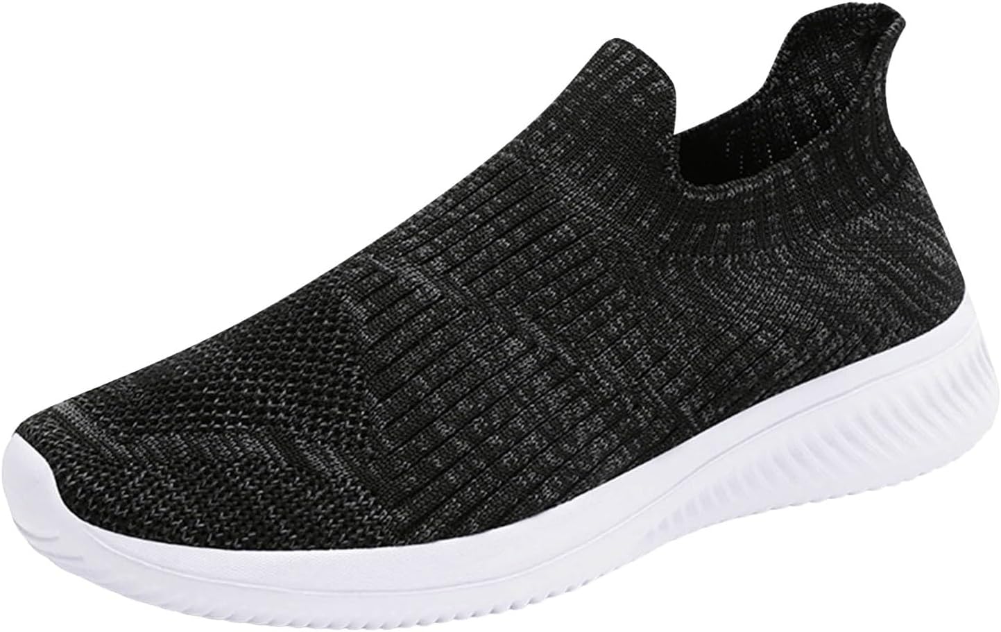 

Мужские кроссовки IWIHMIV Slip On для ходьбы, тенниса и бега, легкие, дышащие, повседневные и для тренировок, черный