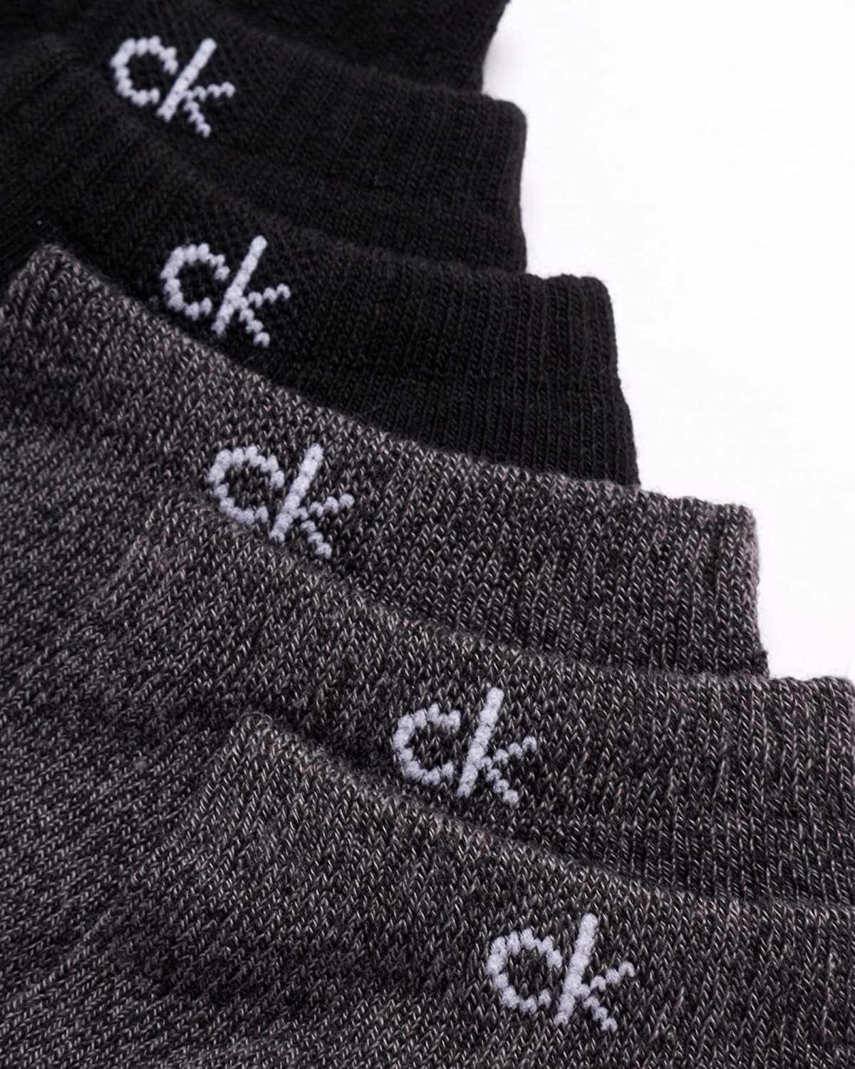 Мужские носки Calvin Klein - 12 шт., легкие, нескользящие, непромокаемые, для мужчин - спортивные носки-подкладки для обуви, Black/Grey Solid — фото 3