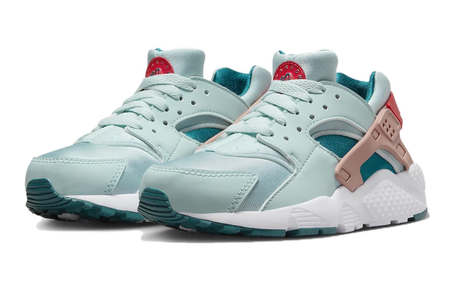 Кроссовки Nike Huarache Run GS 'Jade Ice Red Stardust', зеленый — фото 3
