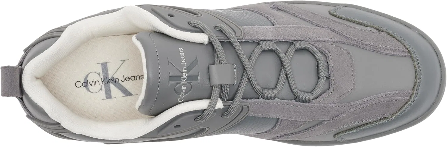 Кроссовки Calvin Klein Herren Cupsole Basket Hybrid Schuhe, Grey Charcoal Grey — фото 3