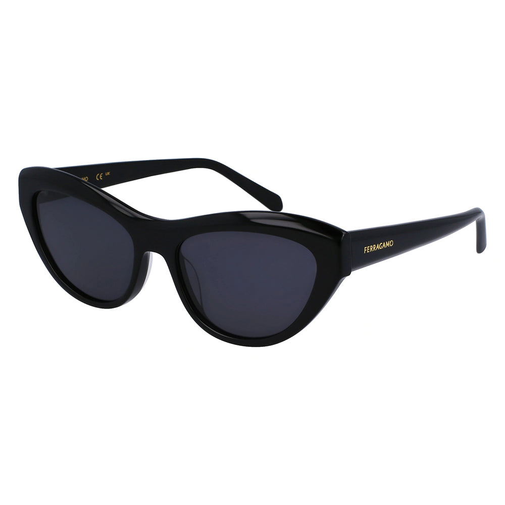 

Salvatore Ferragamo SF 1103S 001 55 мм женские солнцезащитные очки «кошачий глаз», черный