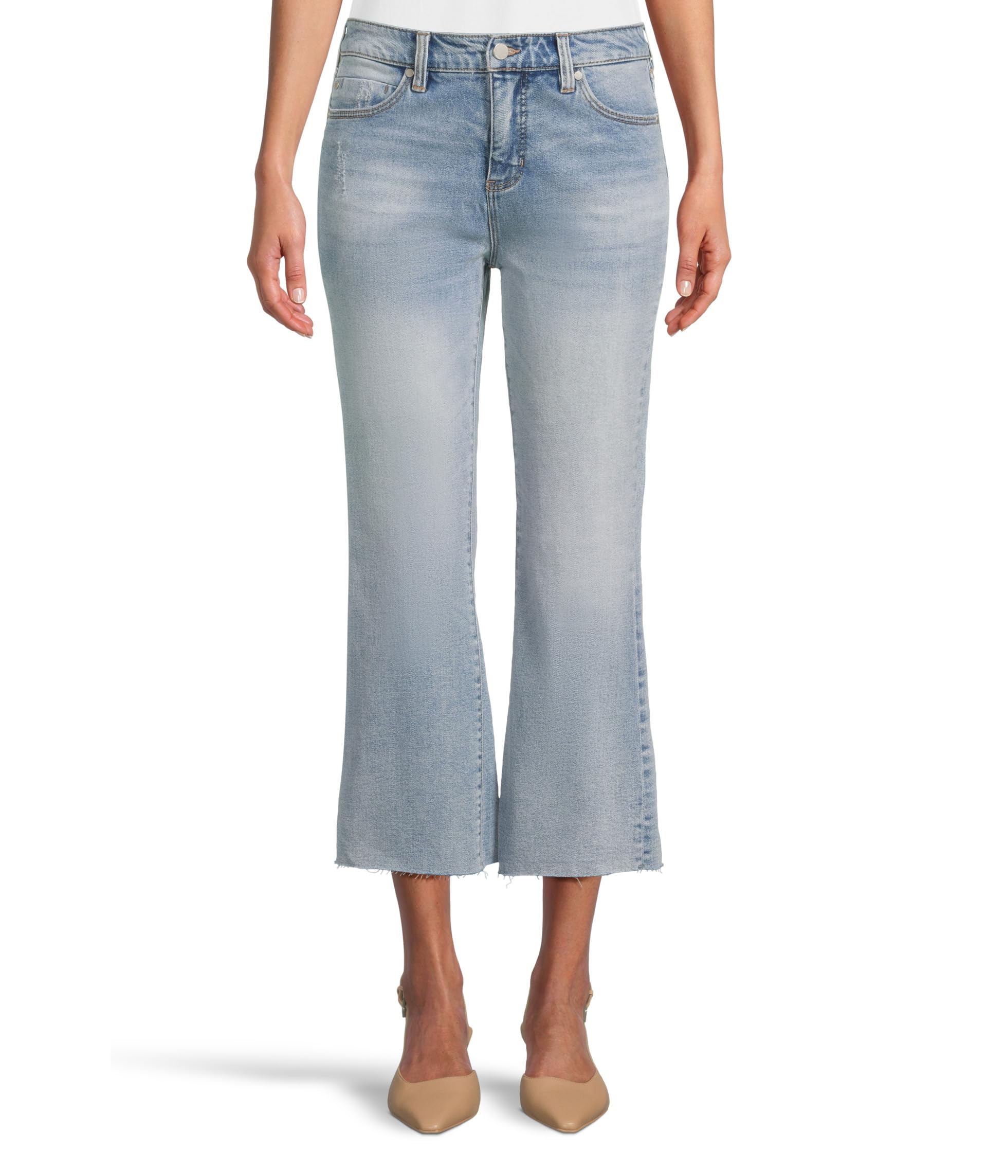 

Джинсы Liverpool Los Angeles Hannah High-Rise Cropped Flare With Cut Hem Jean 25", цвет San Clemente