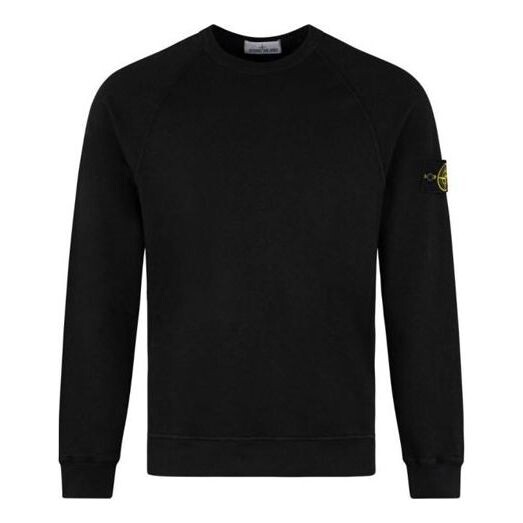 

Толстовка logo patch crewneck sweatshirt 'black' Stone Island, черный