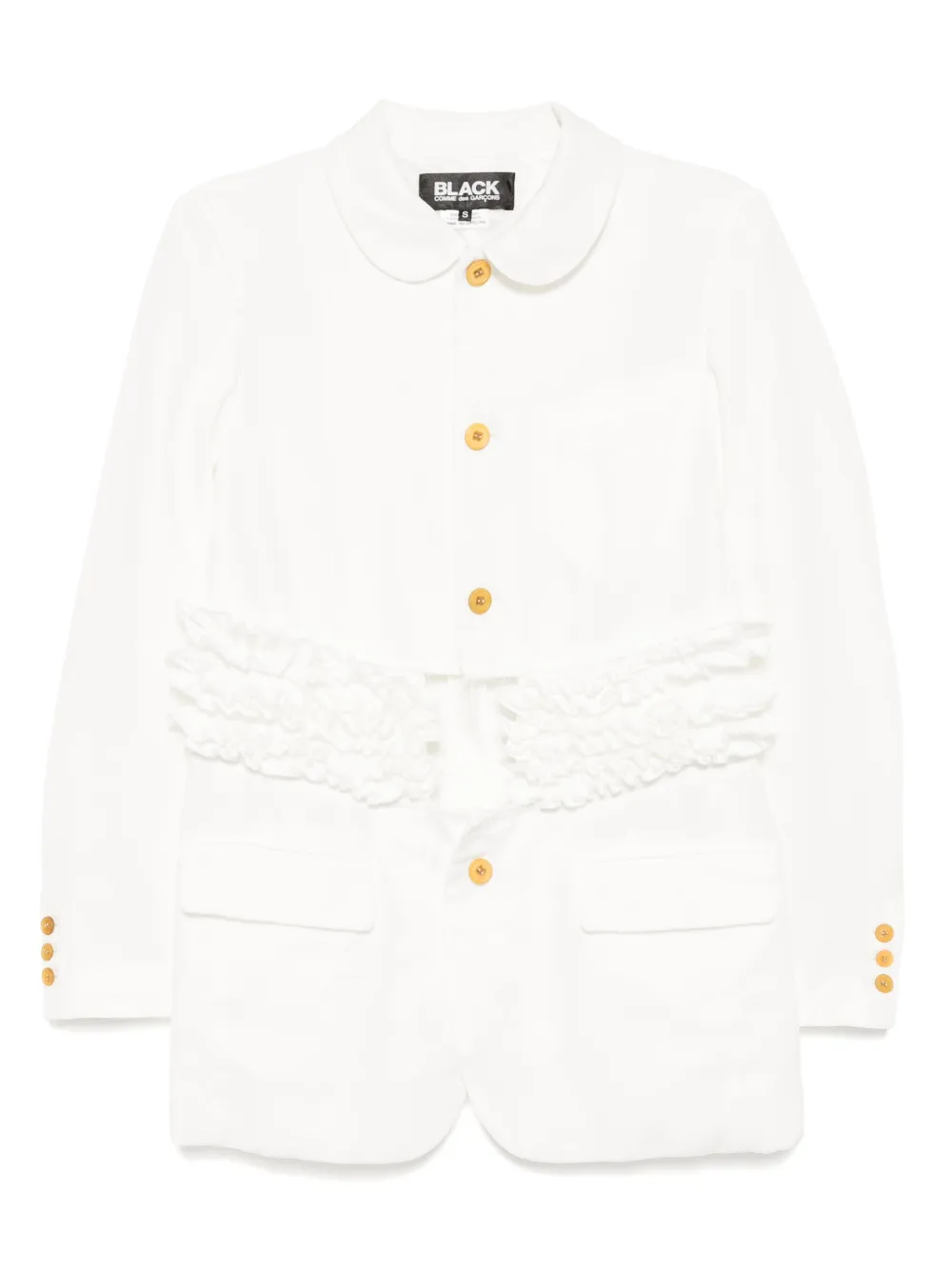 

Жакет с оборками Black Comme Des Garçons, белый