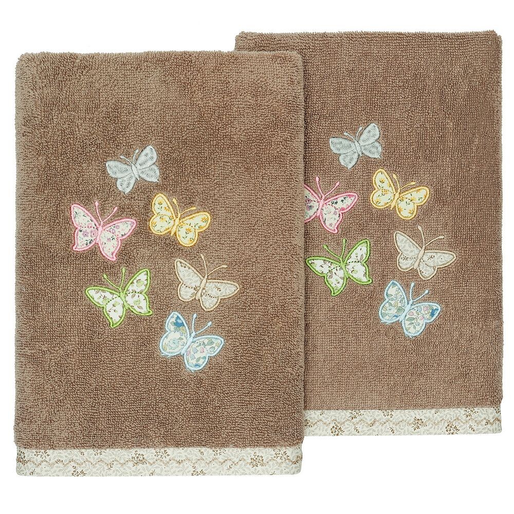 

Linum Текстиль для дома Турецкий хлопок Полотенца для рук Mariposa Набор из 2 предметов Linum Home Textiles, цвет Cocoa