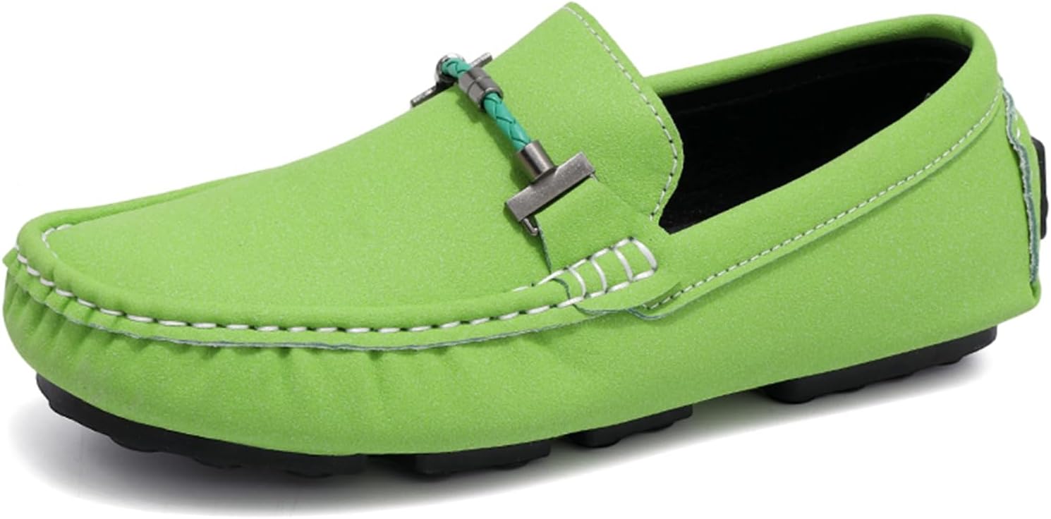 

Мужские лоферы Penny, повседневные слипоны с металлической пряжкой, комфортные замшевые туфли, лодочные туфли Dacnakby, зеленый