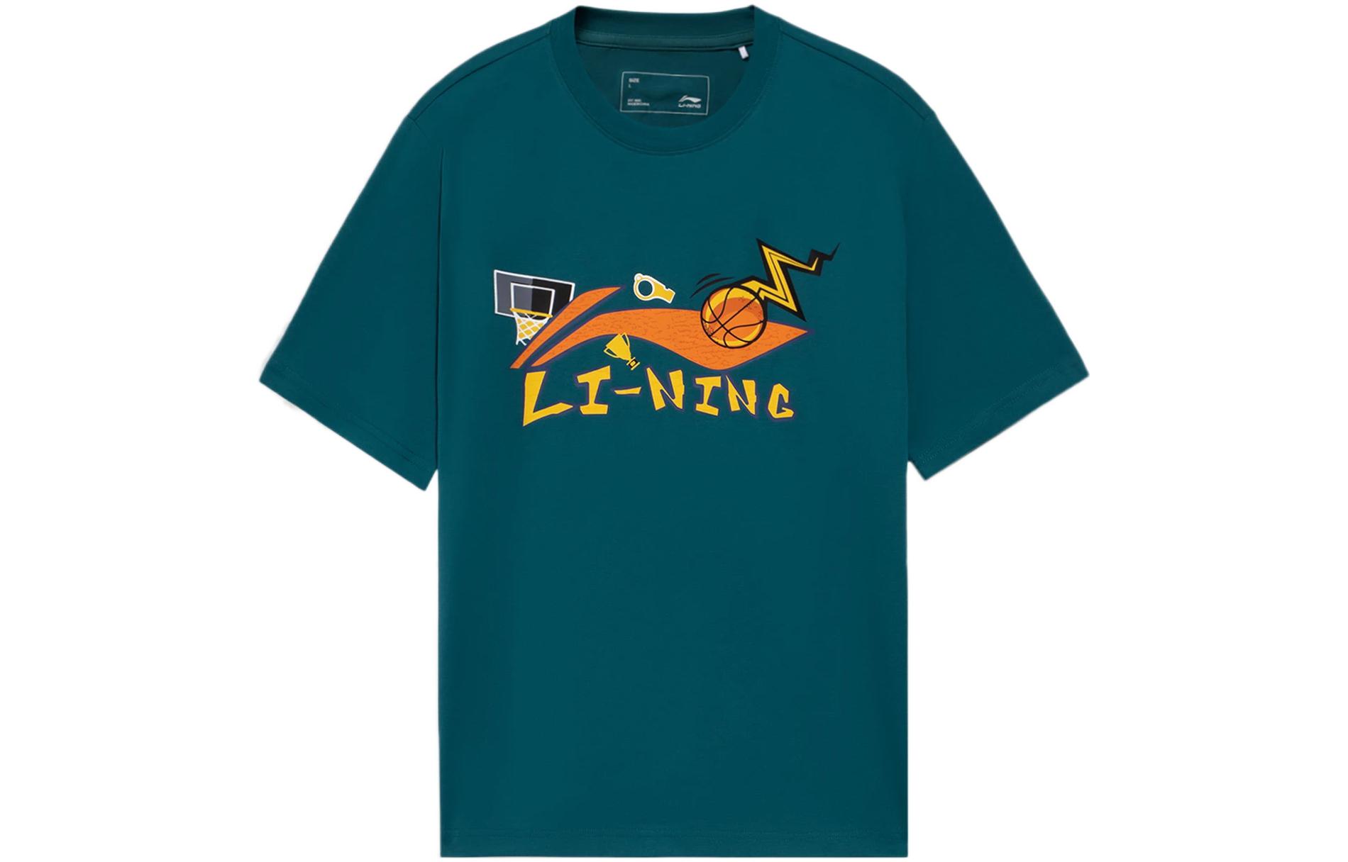 

Футболка LiNing мужская тёмного елового цвета